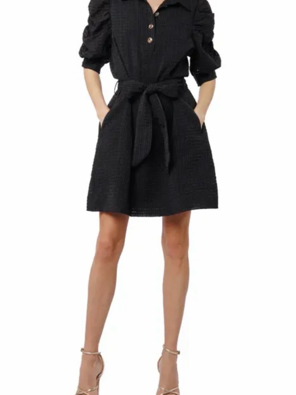 CIEBON Scarlette Puff Sleeve Mini Dress, Size Small
